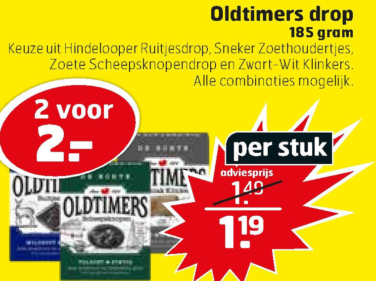 Oldtimers   drop folder aanbieding bij  Trekpleister - details