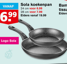 Sola   koekenpan folder aanbieding bij  Hoogvliet - details