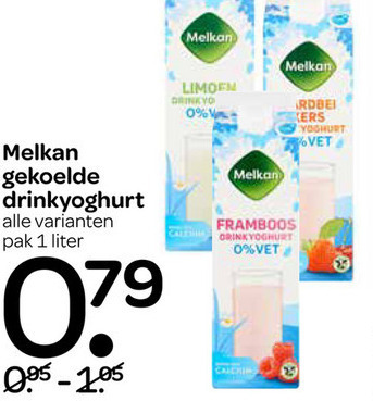 Melkan   drinkyoghurt folder aanbieding bij  Spar - details