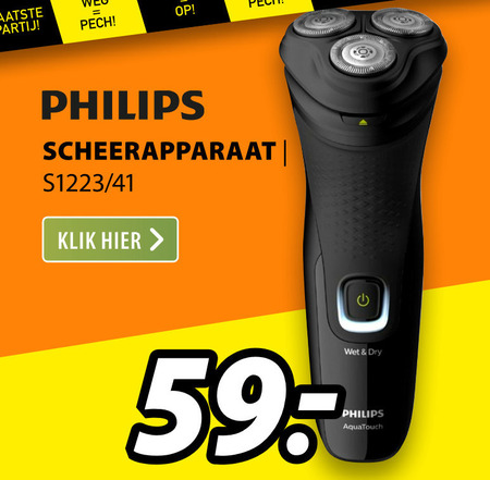 Philips   elektrisch scheerapparaat folder aanbieding bij  Expert - details