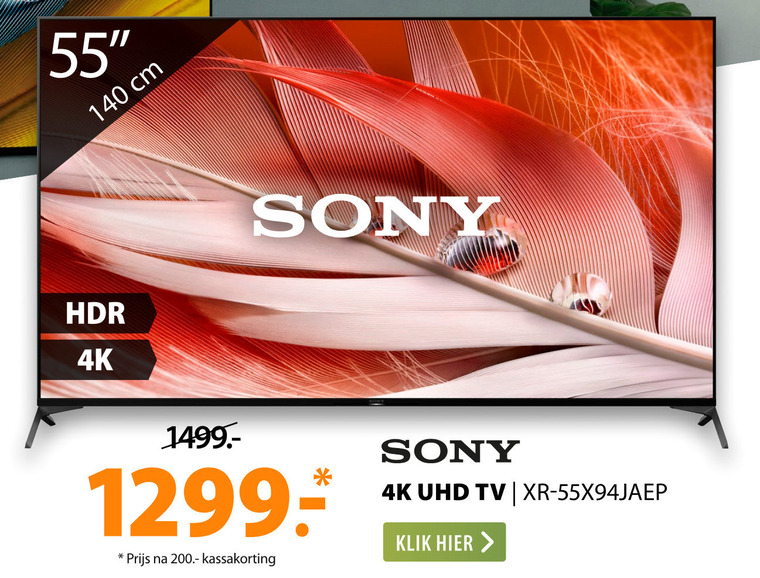 Sony   4k ultrahd televisies folder aanbieding bij  Expert - details