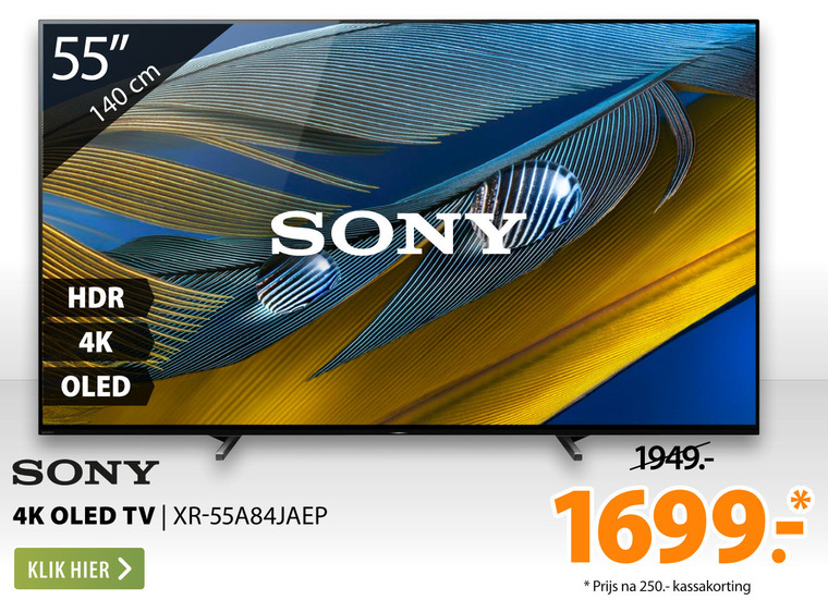 Sony   4k ultrahd televisies, oled televisie folder aanbieding bij  Expert - details