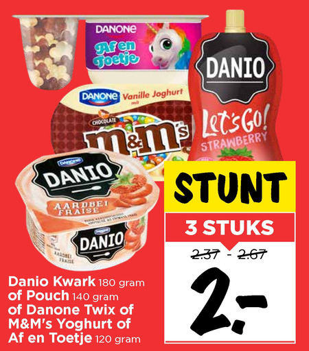 Danone Danio   toetje folder aanbieding bij  Vomar - details