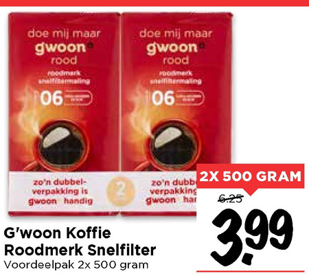 Gwoon   koffie folder aanbieding bij  Vomar - details