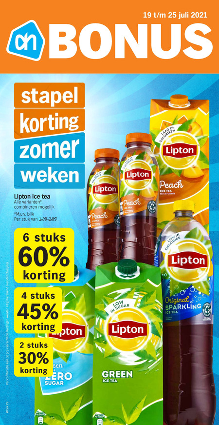 Lipton   ice tea folder aanbieding bij  Albert Heijn - details