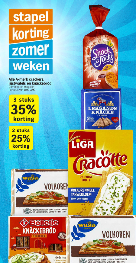 Alle merken   rijstwafels, crackers folder aanbieding bij  Albert Heijn - details