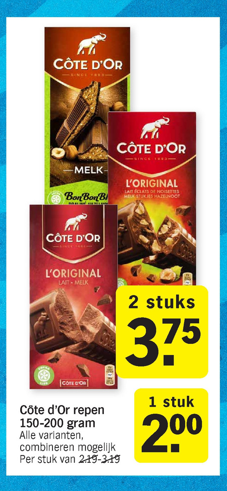 Cote D Or   chocolade folder aanbieding bij  Albert Heijn - details