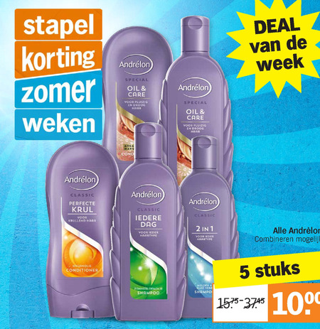 Andrelon   shampoo, conditioner folder aanbieding bij  Albert Heijn - details