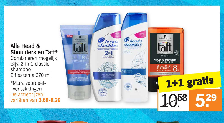 Taft   haargel, hairspray folder aanbieding bij  Albert Heijn - details