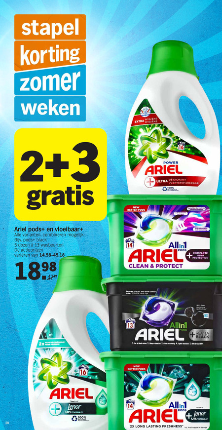 Ariel   wasmiddel folder aanbieding bij  Albert Heijn - details