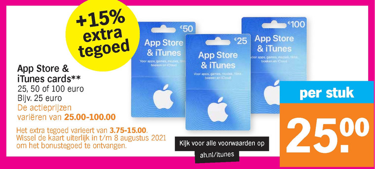 methodologie storm kijk in Apple itunes kaart folder aanbieding bij Albert Heijn - details