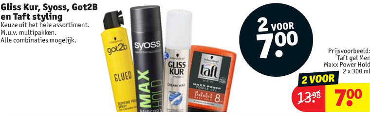 Syoss   haargel, hairspray folder aanbieding bij  Kruidvat - details