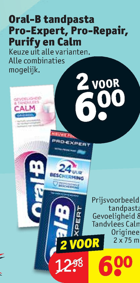 Oral-B   tandpasta folder aanbieding bij  Kruidvat - details