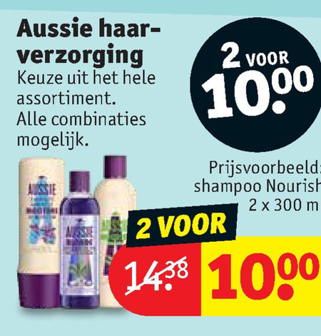 Aussie   haarverzorging, shampoo folder aanbieding bij  Kruidvat - details