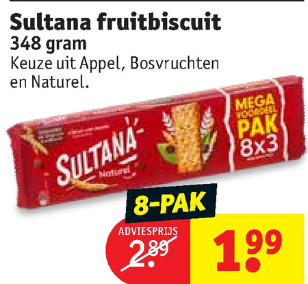 Sultana   fruitbiscuit folder aanbieding bij  Kruidvat - details