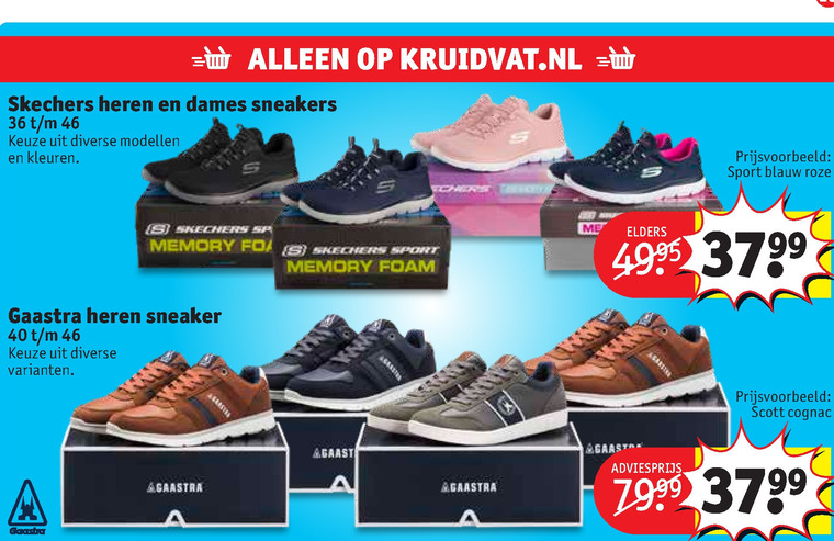 heren sneakers dames sneakers folder aanbieding bij Kruidvat details