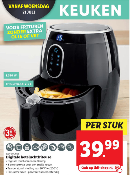 SilverCrest   friteuse folder aanbieding bij  Lidl - details