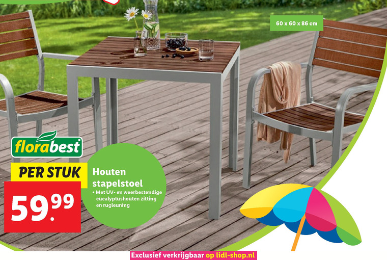 Florabest   tuin stapelstoel folder aanbieding bij  Lidl - details