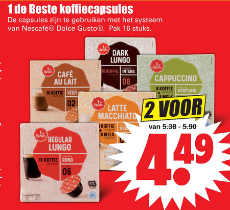 1 De Beste   dolce gusto capsules folder aanbieding bij  Dirk - details