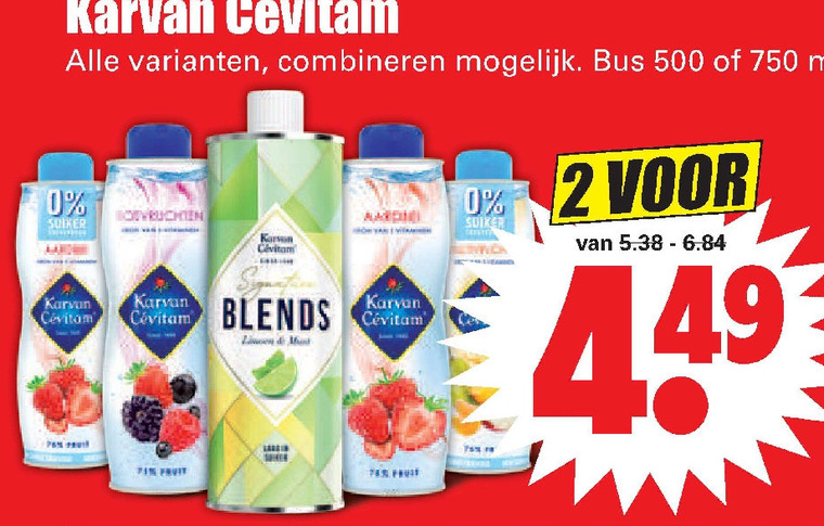 Karvan Cevitam   limonadesiroop folder aanbieding bij  Dirk - details