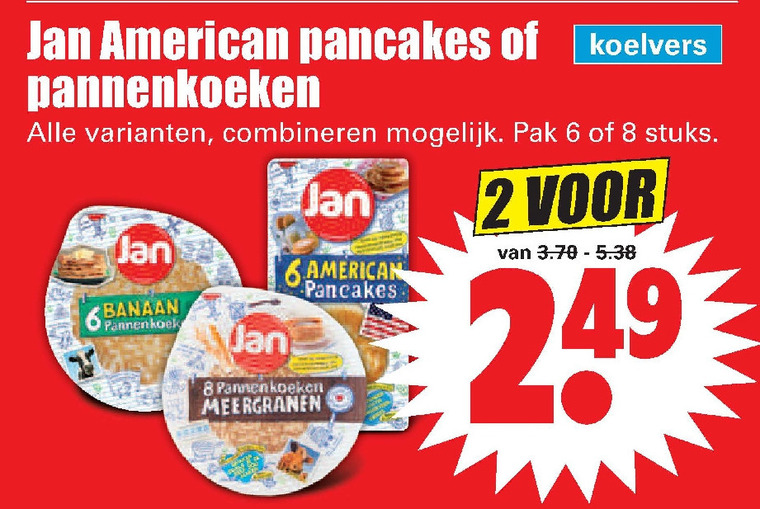 Jan   pannenkoek folder aanbieding bij  Dirk - details