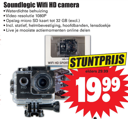 Soundlogic   sportvideocameras folder aanbieding bij  Dirk - details