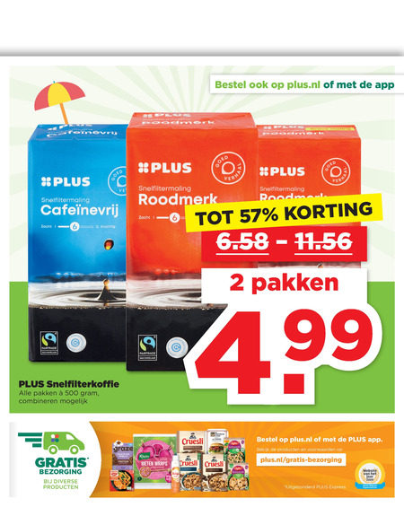 Plus Huismerk   koffie folder aanbieding bij  Plus - details