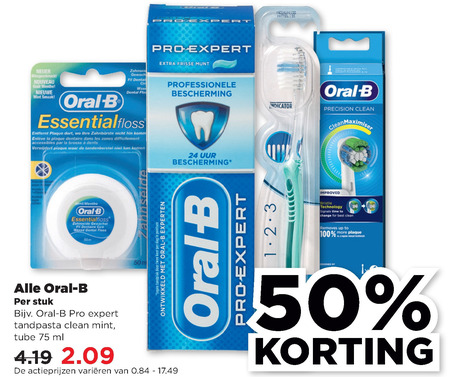 Oral-B   tandenborstel, tandpasta folder aanbieding bij  Plus - details