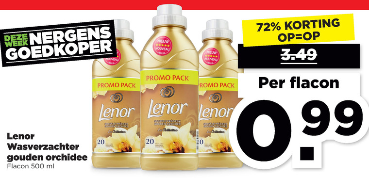 Lenor   wasverzachter folder aanbieding bij  Plus - details