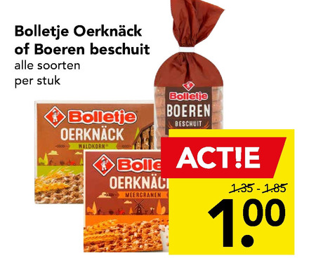 Bolletje   crackers, beschuit folder aanbieding bij  Deen - details