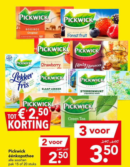 Pickwick   thee folder aanbieding bij  Deen - details