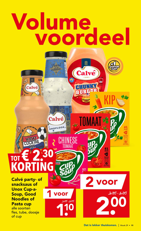 Unox   snacksaus, soep folder aanbieding bij  Deen - details