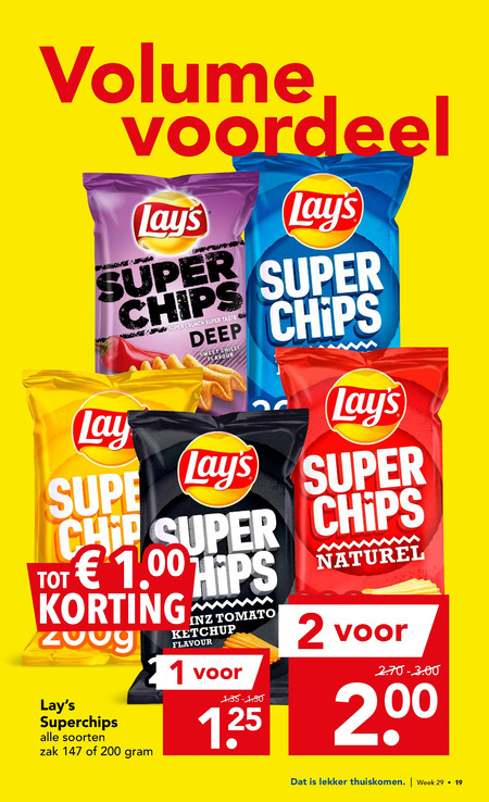 Lays   chips folder aanbieding bij  Deen - details