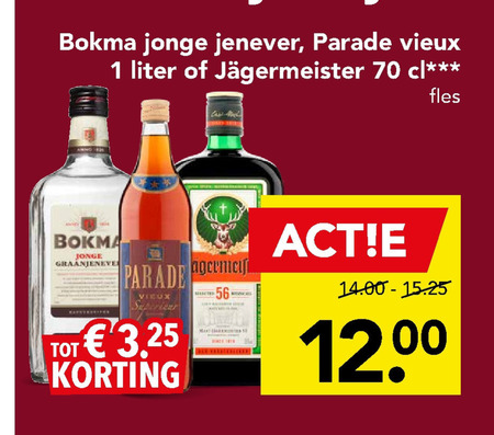 Bokma   vieux, kruidenbitter folder aanbieding bij  Deen - details