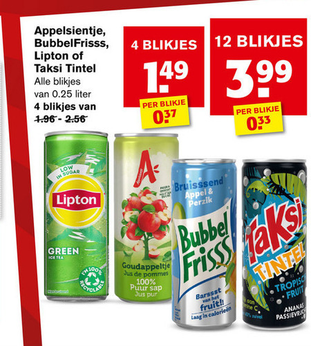 Taksi   fruitdrank, ice tea folder aanbieding bij  Hoogvliet - details