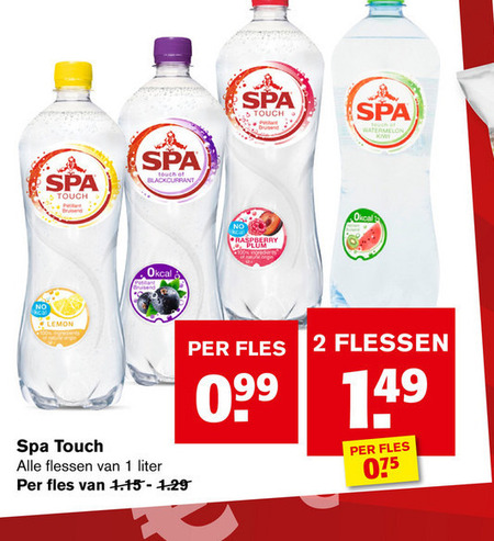 Spa en Fruit   fruitdrank, mineraalwater folder aanbieding bij  Hoogvliet - details