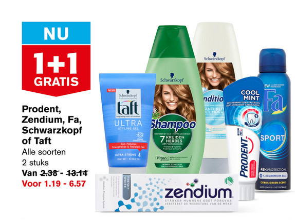 Prodent   hairspray, haargel folder aanbieding bij  Hoogvliet - details