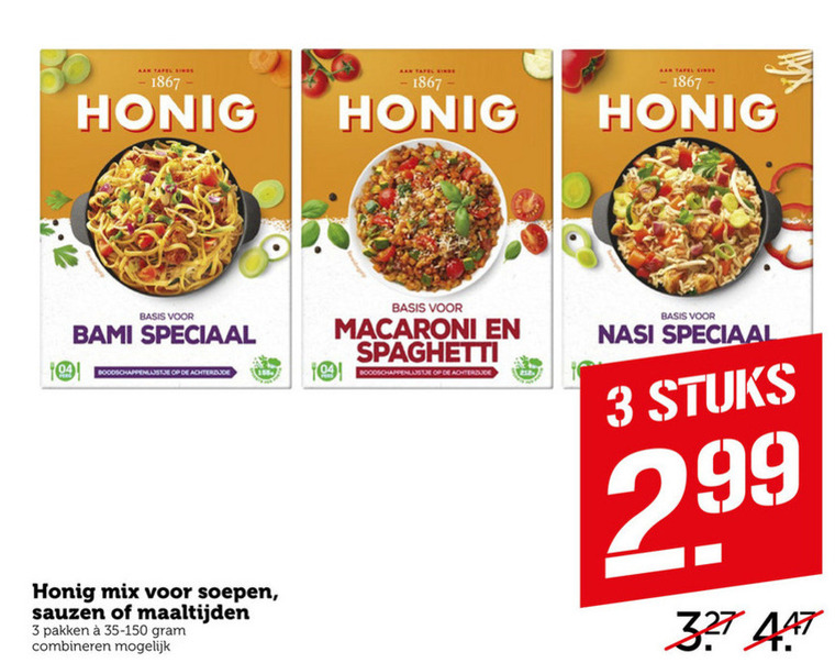 Honig   soep, maaltijdmix folder aanbieding bij  Coop - details