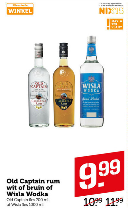 Old Captain   wodka, rum folder aanbieding bij  Coop - details