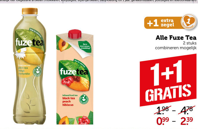 Fuze Tea   ice tea folder aanbieding bij  Coop - details