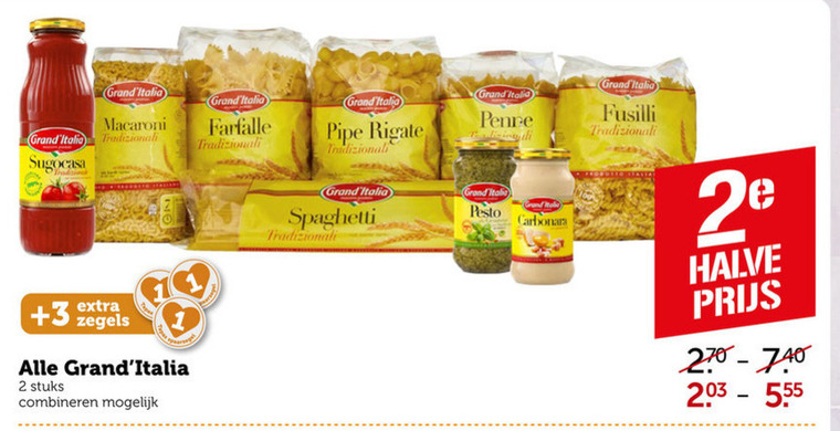 Grand Italia   farfalle, pesto folder aanbieding bij  Coop - details