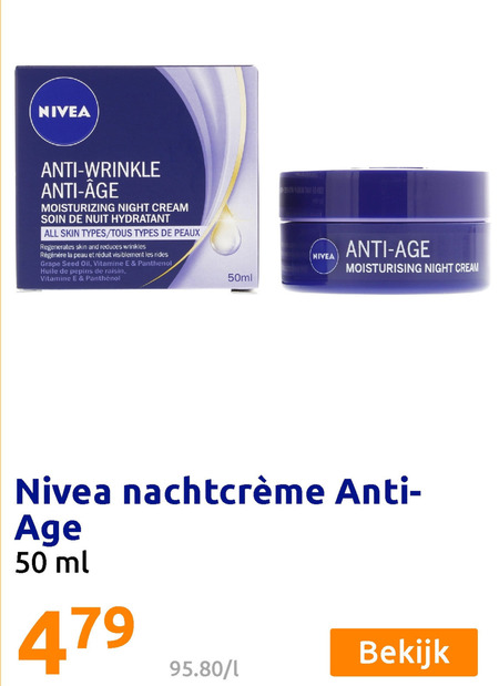 Nivea   nachtcreme folder aanbieding bij  Action - details