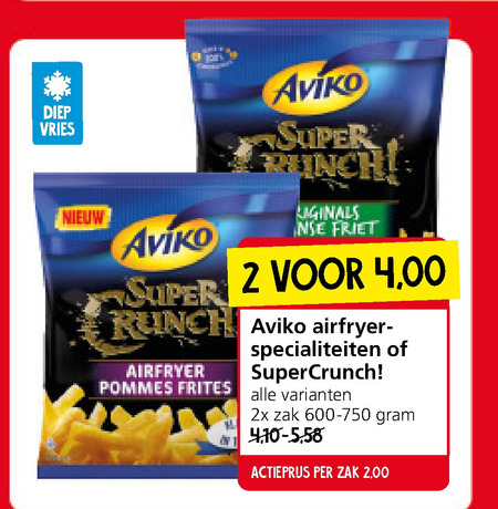 Aviko   patat folder aanbieding bij  Jan Linders - details