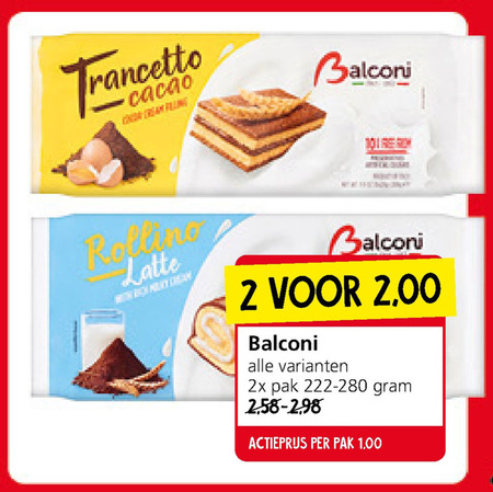 Balconi   koek folder aanbieding bij  Jan Linders - details