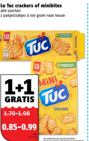 Lu Tuc   zoutje, crackers folder aanbieding bij  Poiesz - details