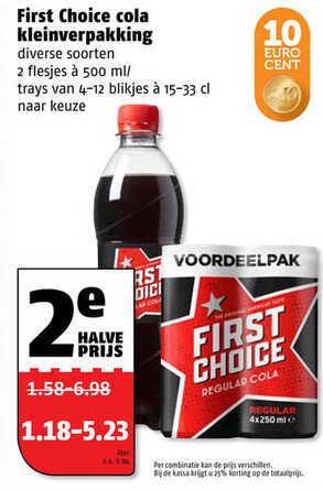 First Choice   cola folder aanbieding bij  Poiesz - details