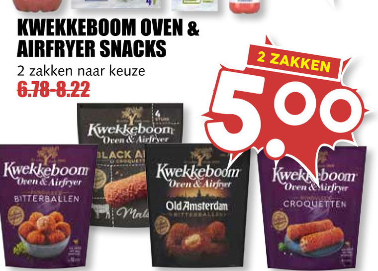 Kwekkeboom   snack, kroket folder aanbieding bij  MCD Supermarkt Basis - details