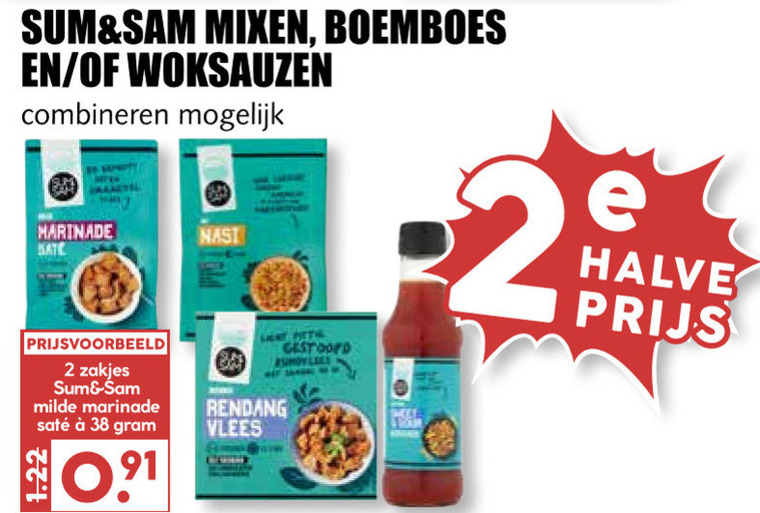 Sum and Sam   maaltijdmix, kroepoek folder aanbieding bij  MCD Supermarkt Basis - details