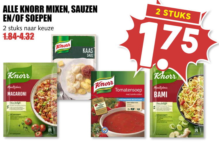 Knorr   saus, maaltijdmix folder aanbieding bij  MCD Supermarkt Basis - details