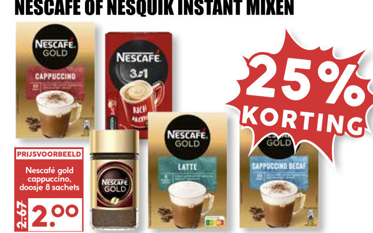 Nescafe   chocolademelk, oploskoffie folder aanbieding bij  MCD Supermarkt Basis - details